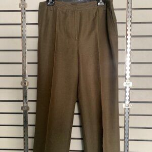 Ann Taylor lined Pants Womens Dark Khaki Green 14